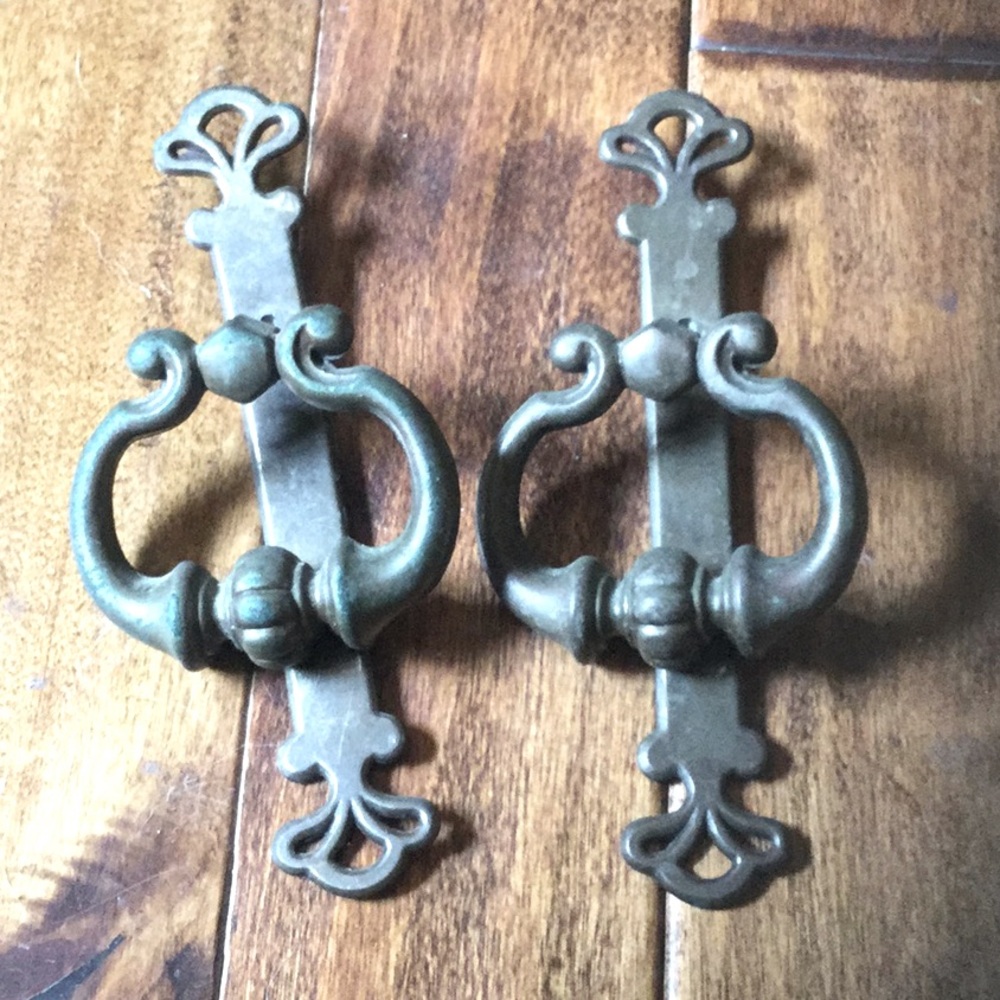 Vintage Belwith NPC drawer pull cabinet primitive Upcycle craft Art Deco rustic